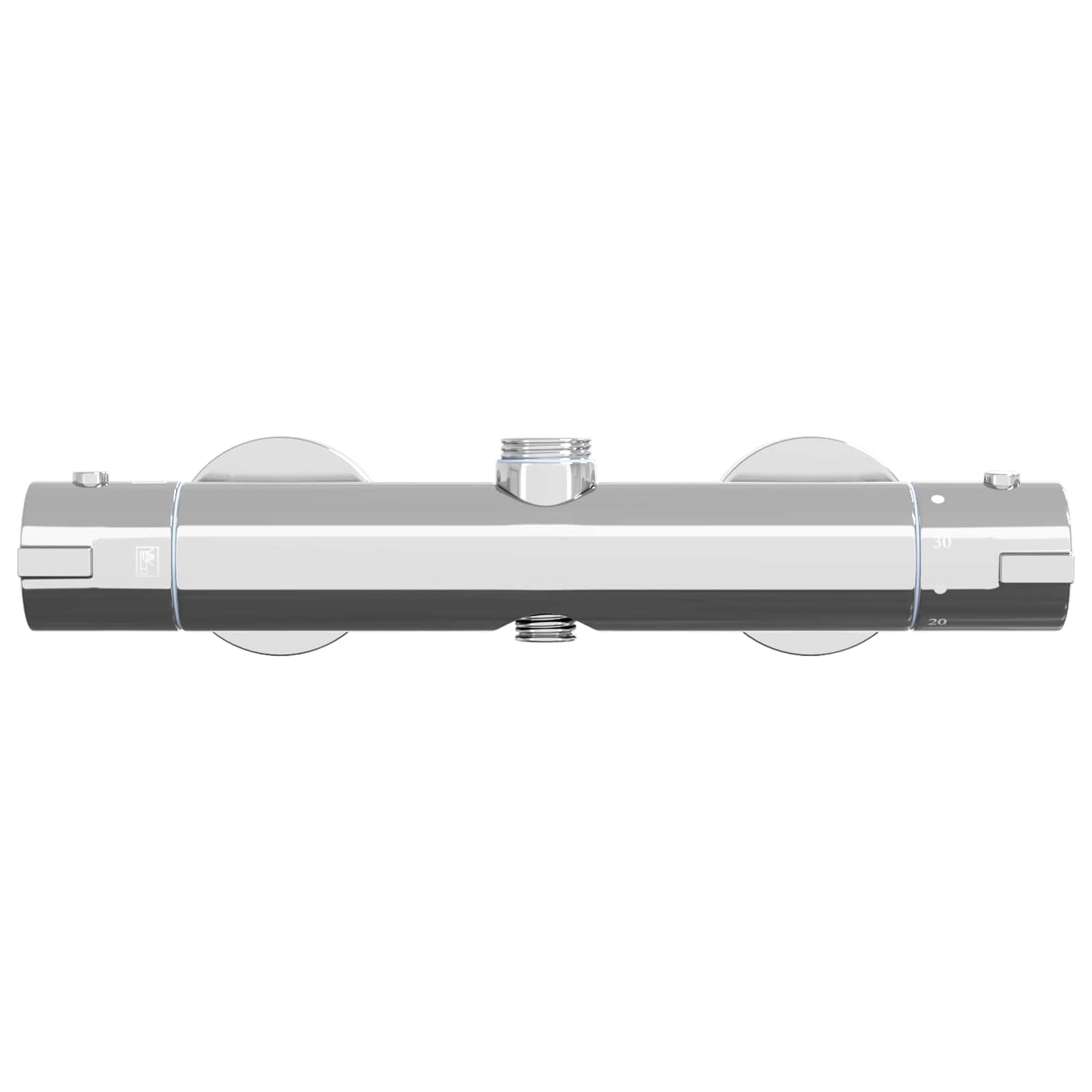 vidaXL Thermostatic Shower Mixer Stainless Steel 201 27 x 8 x 6 cm