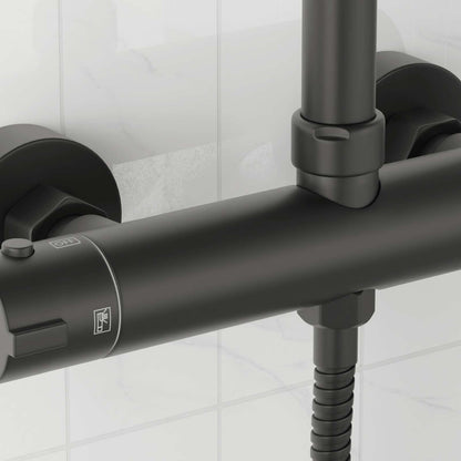 vidaXL Thermostatic Shower Mixer Stainless Steel 201 27 x 8 x 6 cm