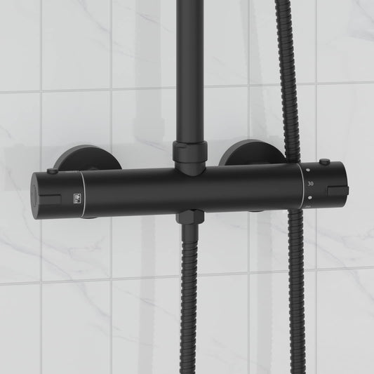 vidaXL Thermostatic Shower Mixer Stainless Steel 201 27 x 8 x 6 cm