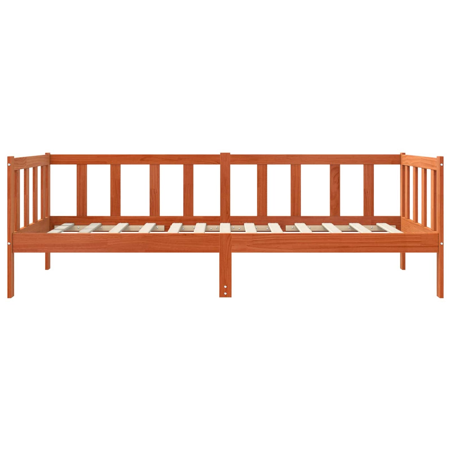 vidaXL Bed Frame with Headboard Wax Brown 80 x 200 cm Solid Pine Wood