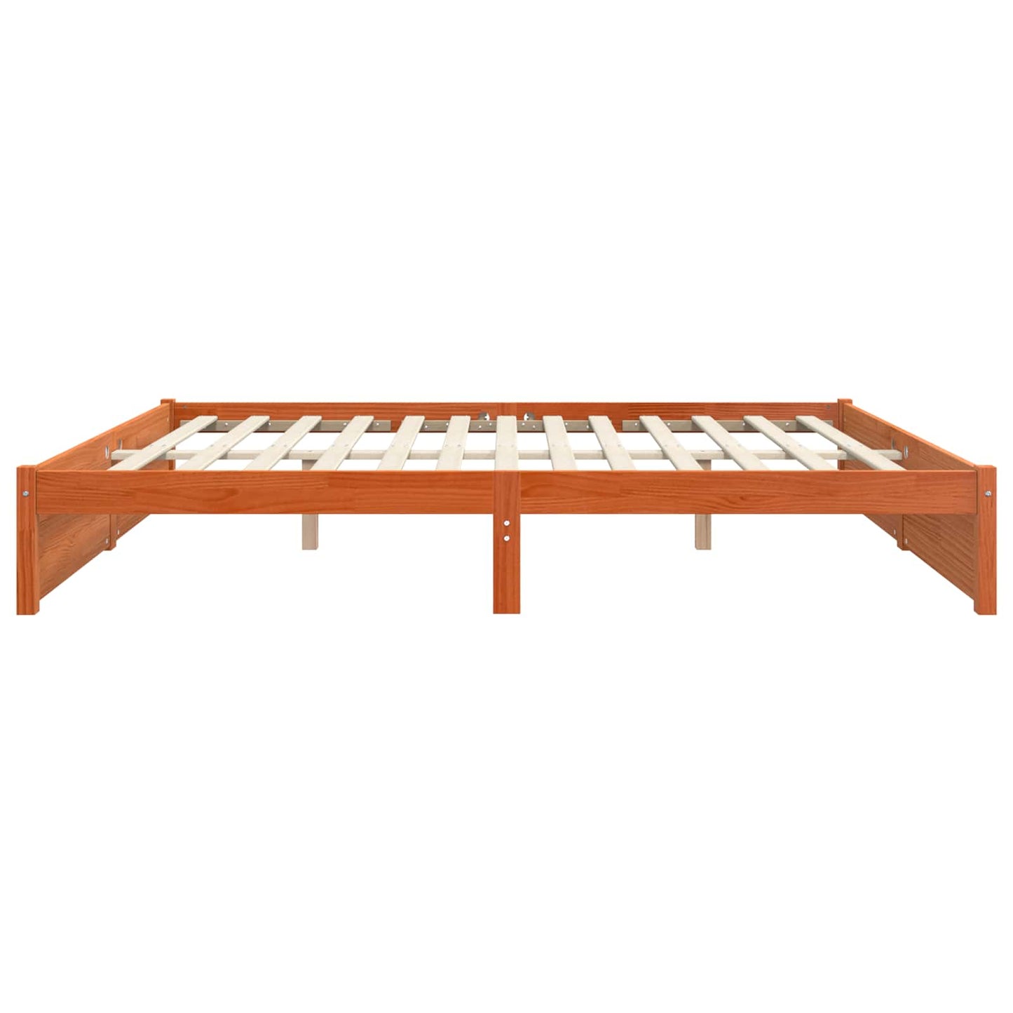 vidaXL Bed Frame Wax Brown 150 x 200 cm Solid Pine Wood