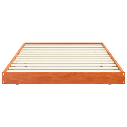 vidaXL Bed Frame Wax Brown 80 x 200 cm Solid Pine Wood
