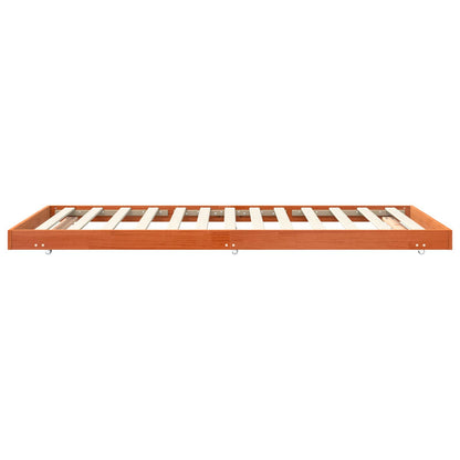 vidaXL Bed Frame Wax Brown 90 x 190 cm Solid Pine Wood