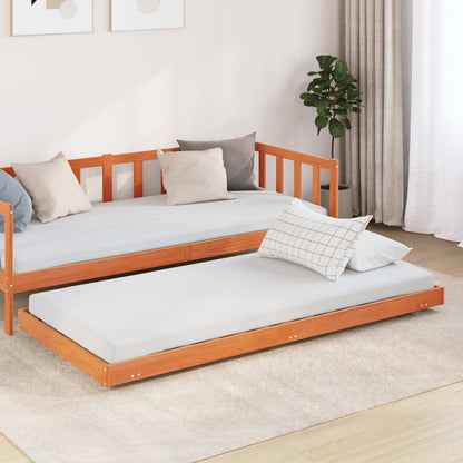 vidaXL Bed Frame Wax Brown 70 x 190 cm Solid Pine Wood