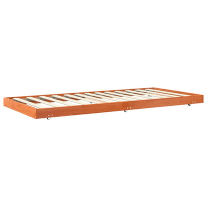 vidaXL Bed Frame Wax Brown 70 x 190 cm Solid Pine Wood