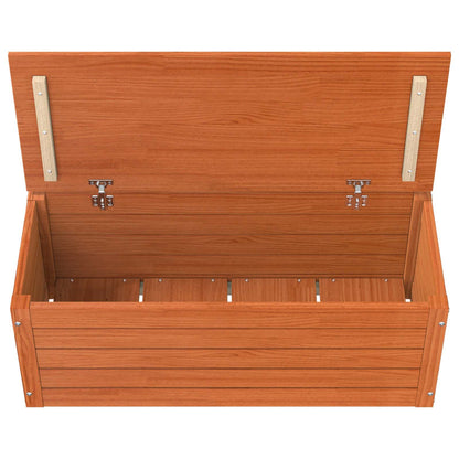 vidaXL Storage Box Wax Brown 89 x 36.5 x 33 cm Solid Pine Wood