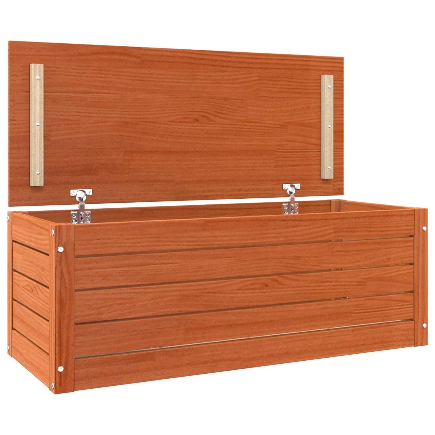 vidaXL Storage Box Wax Brown 89 x 36.5 x 33 cm Solid Pine Wood