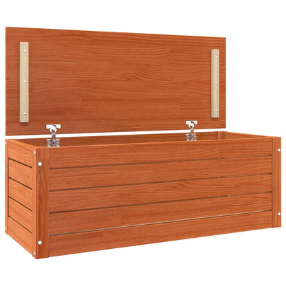 vidaXL Storage Box Wax Brown 89 x 36.5 x 33 cm Solid Pine Wood
