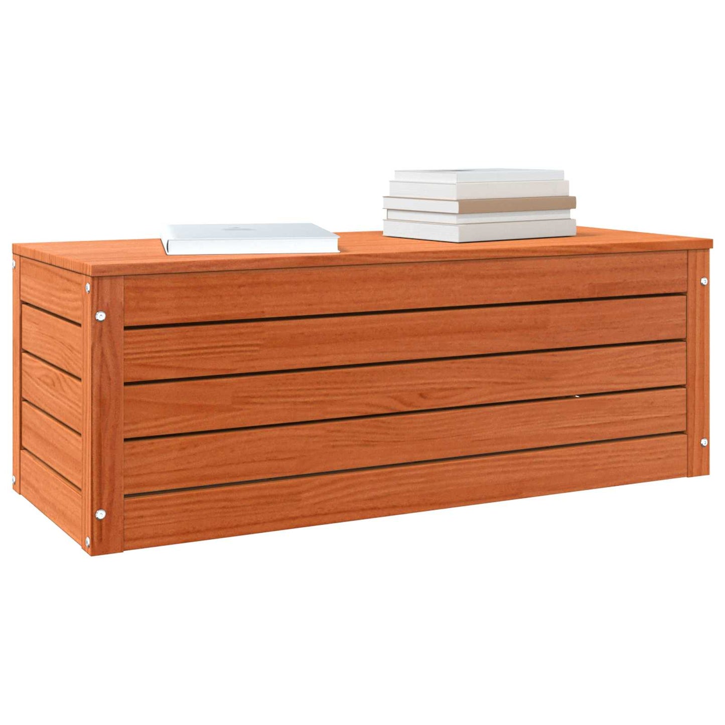 vidaXL Storage Box Wax Brown 89 x 36.5 x 33 cm Solid Pine Wood