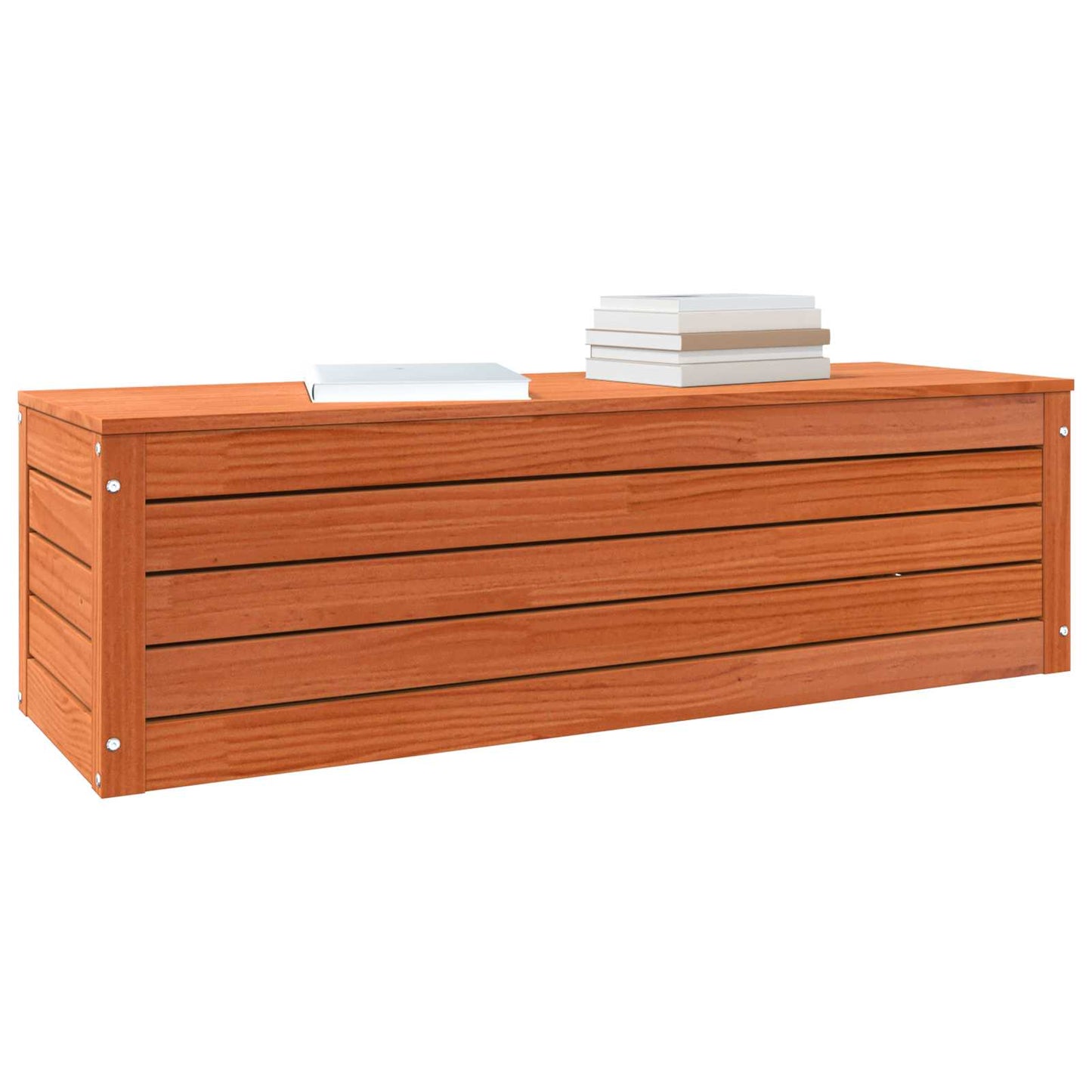 vidaXL Storage Box Wax Brown 109 x 36.5 x 33 cm Solid Pine Wood