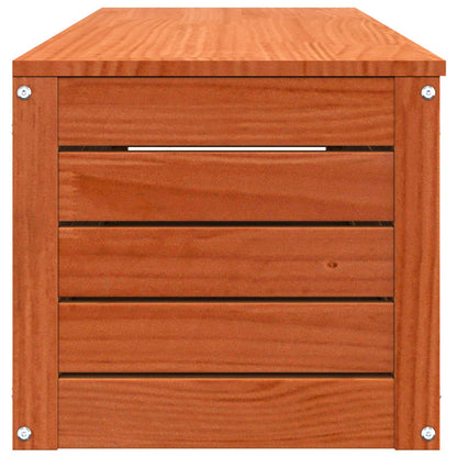 vidaXL Storage Box Wax Brown 109 x 36.5 x 33 cm Solid Pine Wood