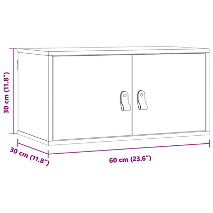 vidaXL Wall Cabinet Wax Brown 60 x 30 x 30 cm Solid Pine Wood