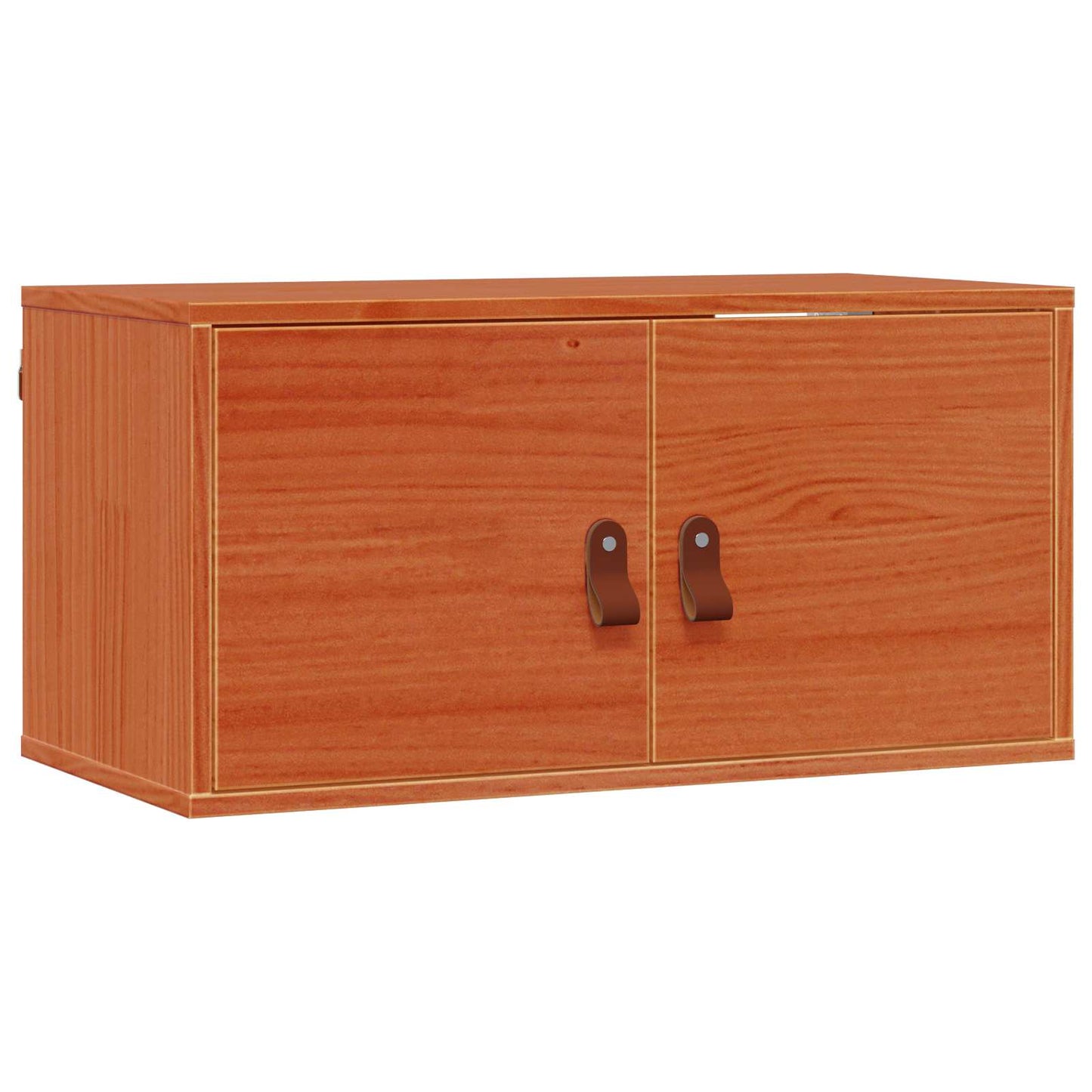 vidaXL Wall Cabinet 2 pcs Wax Brown 60 x 30 x 30 cm Solid Pine Wood