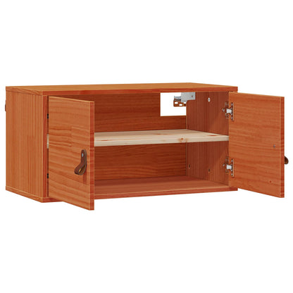 vidaXL Wall Cabinet 2 pcs Wax Brown 60 x 30 x 30 cm Solid Pine Wood