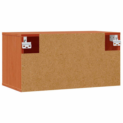 vidaXL Wall Cabinet 2 pcs Wax Brown 60 x 30 x 30 cm Solid Pine Wood
