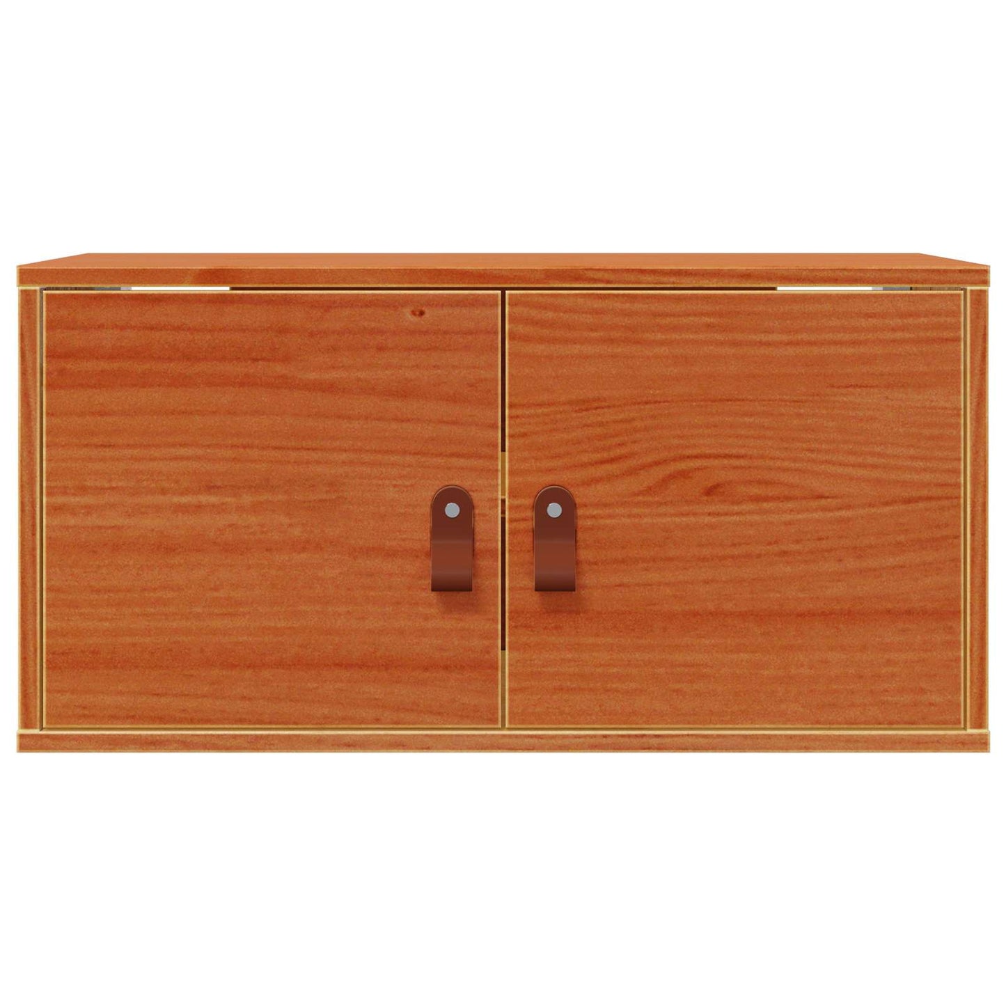 vidaXL Wall Cabinet 2 pcs Wax Brown 60 x 30 x 30 cm Solid Pine Wood