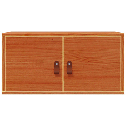 vidaXL Wall Cabinet 2 pcs Wax Brown 60 x 30 x 30 cm Solid Pine Wood