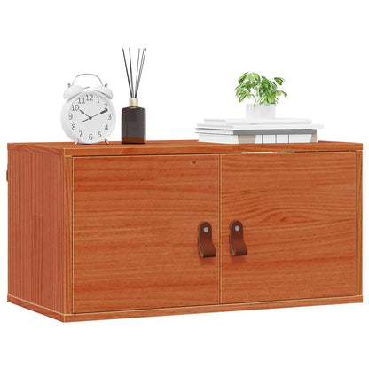 vidaXL Wall Cabinet 2 pcs Wax Brown 60 x 30 x 30 cm Solid Pine Wood