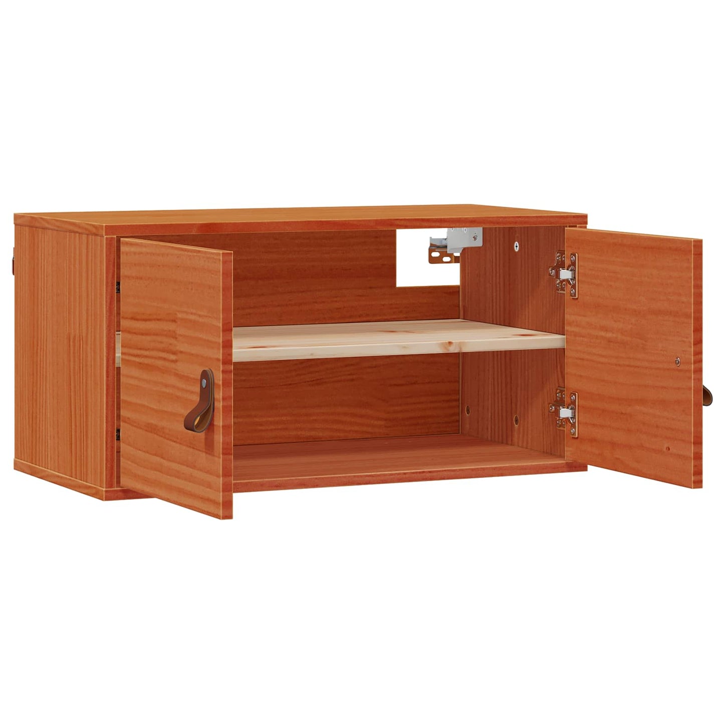 vidaXL Wall Cabinet 2 pcs Wax Brown 80 x 30 x 30 cm Solid Pine Wood