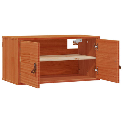 vidaXL Wall Cabinet 2 pcs Wax Brown 80 x 30 x 30 cm Solid Pine Wood