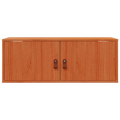 vidaXL Wall Cabinet 2 pcs Wax Brown 80 x 30 x 30 cm Solid Pine Wood