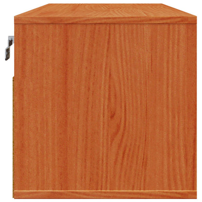 vidaXL Wall Cabinet 2 pcs Wax Brown 80 x 30 x 30 cm Solid Pine Wood
