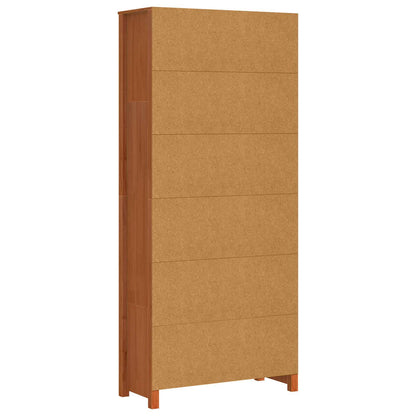 vidaXL Book Cabinet Wax Brown 80 x 35 x 183 cm Solid Pine Wood