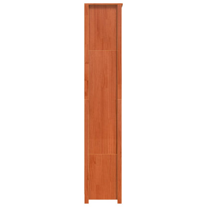 vidaXL Book Cabinet Wax Brown 80 x 35 x 183 cm Solid Pine Wood