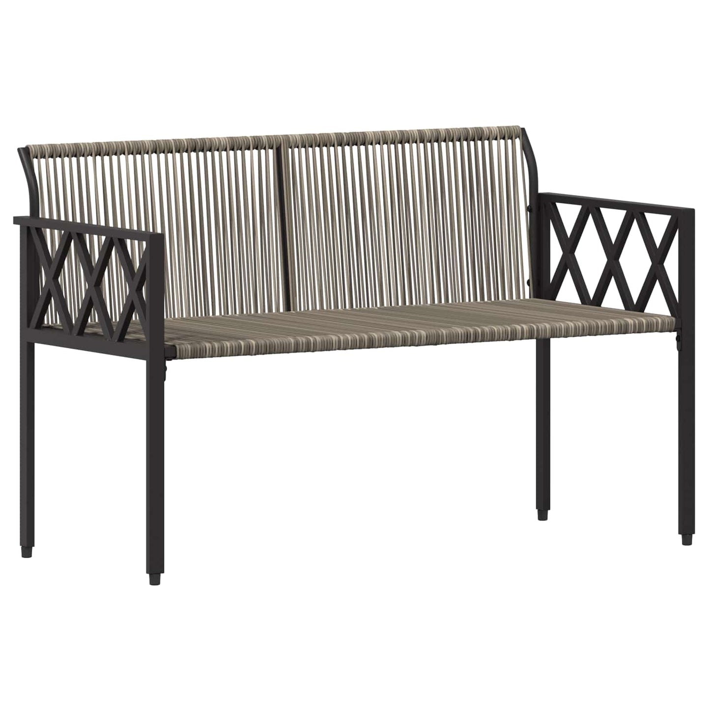 vidaXL Outdoor Furniture Set 4 pcs Grey and Dark Grey Poly Rattan