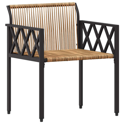vidaXL Outdoor Furniture Set 4 pcs Brown and Cream White Poly Rattan