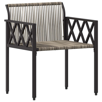 vidaXL Outdoor Furniture Set 3 pcs Grey and Dark Grey Poly Rattan