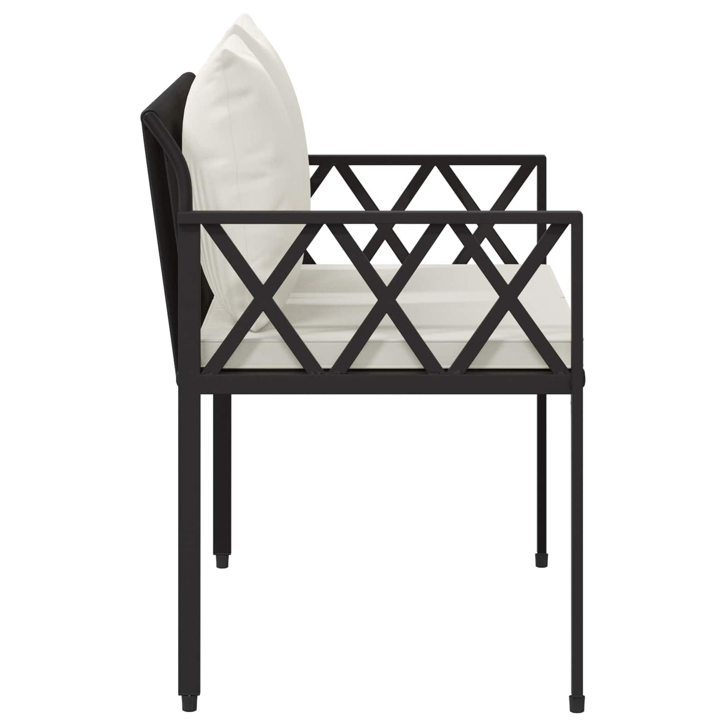 vidaXL Outdoor Benches 2 -Seater 116 x 56 x 75 cm Poly Rattan