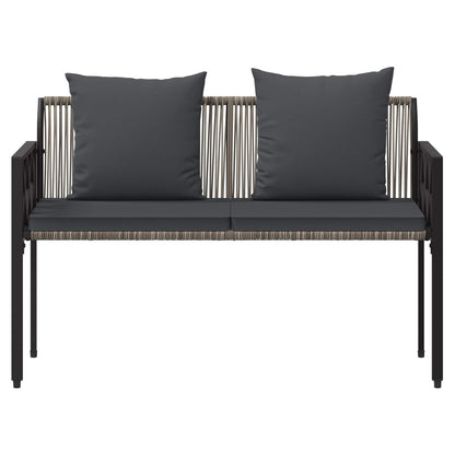 vidaXL Outdoor Benches 2 -Seater 116 x 56 x 75 cm Poly Rattan