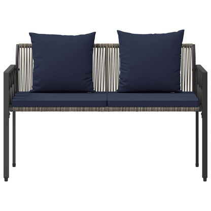 vidaXL Outdoor Benches 2 -Seater 116 x 56 x 75 cm Poly Rattan