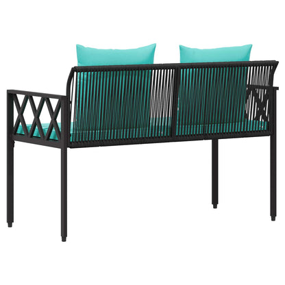 vidaXL Outdoor Benches 2 -Seater 116 x 56 x 75 cm Poly Rattan