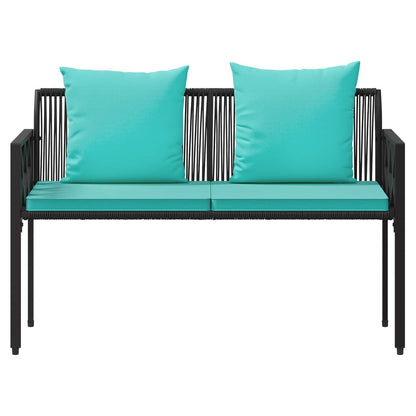 vidaXL Outdoor Benches 2 -Seater 116 x 56 x 75 cm Poly Rattan