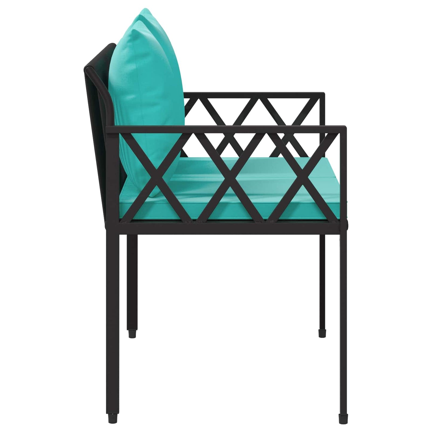 vidaXL Outdoor Benches 2 -Seater 116 x 56 x 75 cm Poly Rattan