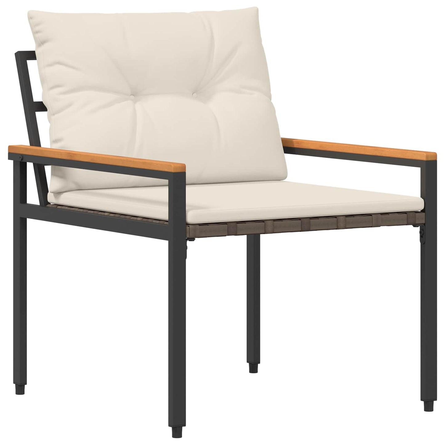 vidaXL Outdoor Furniture Set 4 pcs Cream White Poly Rattan