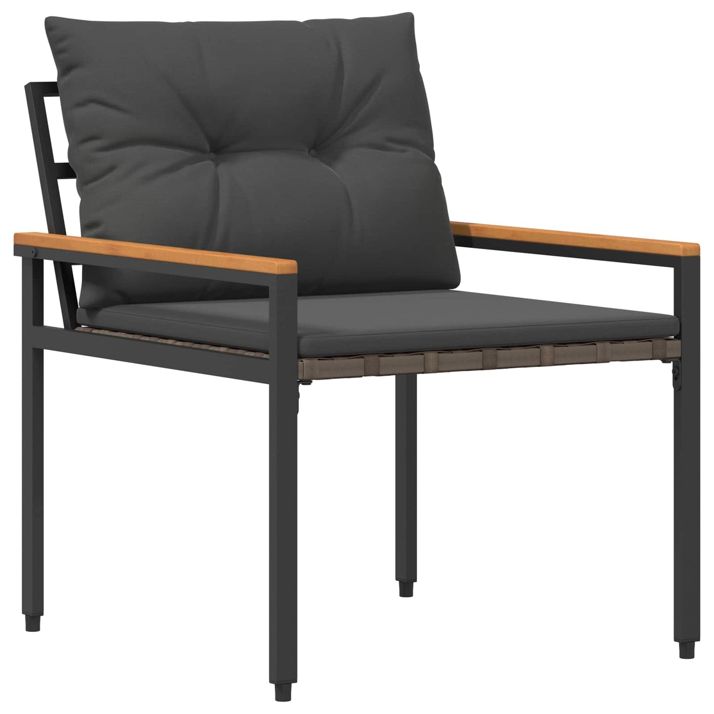 vidaXL Outdoor Furniture Set 4 pcs Dark Grey Poly Rattan