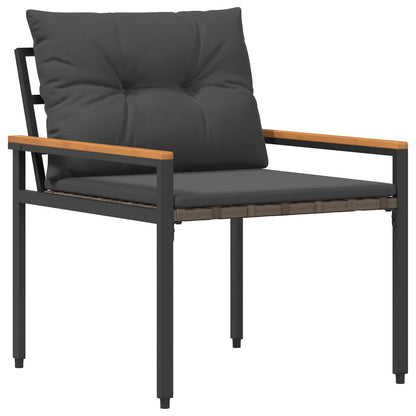 vidaXL Outdoor Furniture Set 4 pcs Dark Grey Poly Rattan