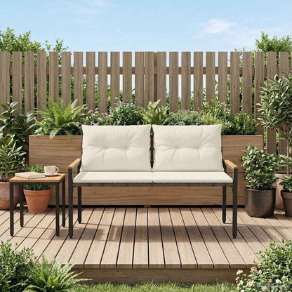 vidaXL Outdoor Bench 2 -Seater 116 x 67.5 x 72 cm Poly Rattan