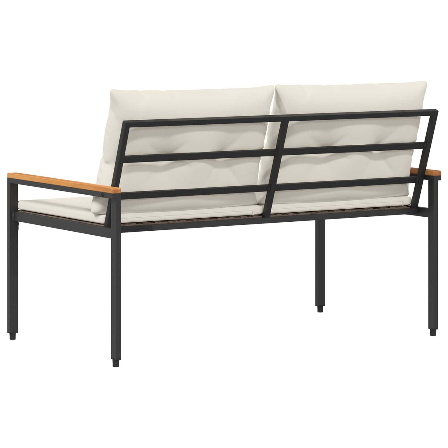 vidaXL Outdoor Bench 2 -Seater 116 x 67.5 x 72 cm Poly Rattan