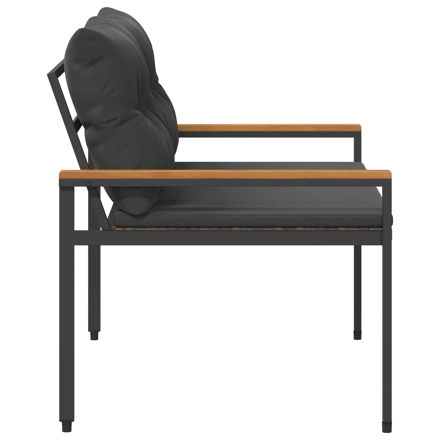 vidaXL Outdoor Bench 2 -Seater 116 x 67.5 x 72 cm Poly Rattan