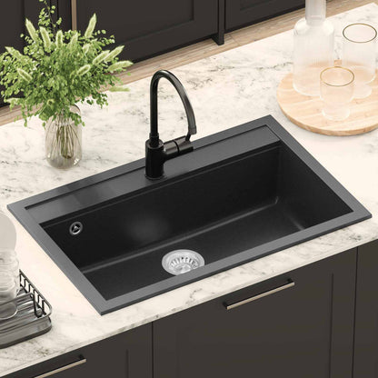 vidaXL Sink Black 795 x 505 mm Granite
