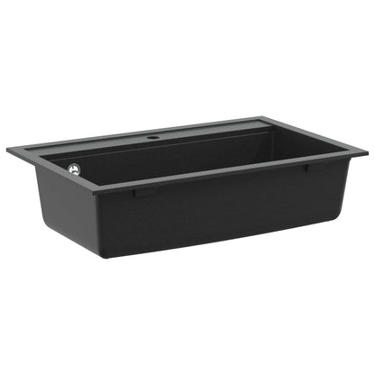 vidaXL Sink Black 795 x 505 mm 80% Guartz and 20% Resin