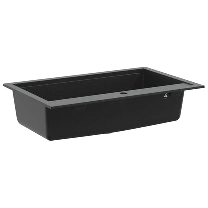 vidaXL Sink Black 795 x 505 mm 80% Guartz and 20% Resin