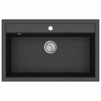 vidaXL Sink Black 795 x 505 mm 80% Guartz and 20% Resin