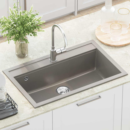 vidaXL Sink Grey 795 x 505 mm Granite