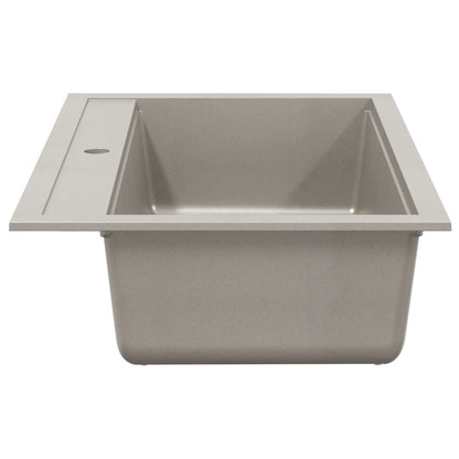 vidaXL Sink Grey 795 x 505 mm 80% Guartz and 20% Resin