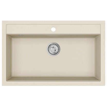 vidaXL Sink Beige 795 x 505 mm 80% Guartz and 20% Resin